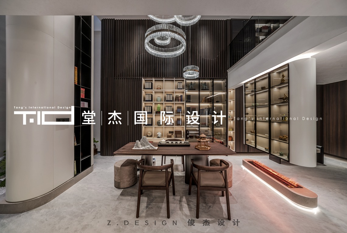 意式轻奢-桃花源-别墅-装修实景图